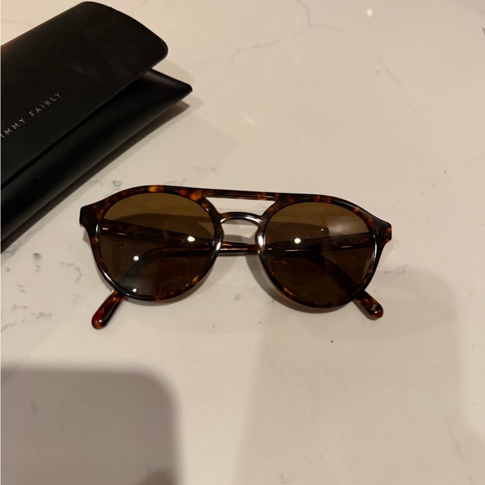 Jimmy Fairly Brown Tortoise Sunglasses